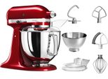KITCHENAID Küchenmaschine 5KSM175PSECA LIEBESAPFEL-ROT, rot (liebesapfel, rot), B:24cm H:36cm T:37cm, Küchenmaschinen, mit Zubehör im Wert von ca. 112,-€ UVP, Küchenmaschine