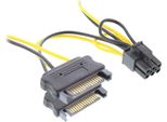 Inline® 26628B Stromadapter Intern, 2X Sata Zu 6Pol. FüR Pcie (Pci-Express) Grafikkarten, 0,15M