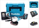 Makita Dga 504 Y1J-D 18 V Smerigliatrice Angolare Brushless A Batteria 125 Mm In Valigetta Makpac + 1X Batteria 1,5 Ah + Caricatore