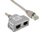 Inline® 69995 Adattatore A T Cat.5E (Port Doubler), Da Spina RJ45 A 2X Presa RJ45, 0,15 M