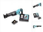 Makita Djr 186 Seghetto Diritto A Batteria 18V + 1X Batteria 1,5 Ah + Caricabatterie Rapido Dc 18 Rc