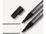 Sigel® GL177 Pennarello A Gesso 20 - Punta Tonda 1-2 Mm, Nero, 2 Pezzi