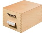 Han 506 Scatola Per Schede In Legno Din A6 Orizzontale, Per Max. 900 Schede, Legno Naturale