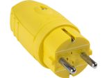 Spina In Gomma As-Schwabe Contatto Di Terra Senza Cavo Max. 2,5Mm² 230V Giallo IP44