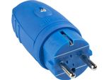 Spina In Gomma As-Schwabe Contatto Di Terra Senza Cavo Max. 2,5Mm² 230V Blu IP44