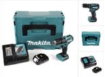 Trapano Avvitatore A Percussione A Batteria Makita Dhp 483 Y1J-D 18V 40Nm In Makpac + 1X Batteria 1,5 Ah + Caricabatterie
