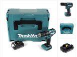 Trapano A Percussione A Batteria Makita Dhp 483 Y1J 18V 40Nm + Makpac + 1X Batteria 1,5 Ah - Senza Caricabatterie