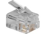 Connettore Modulare Act RJ11 (6P/4C) Per Cavo Rotondo Con Conduttori Solidi