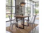 Set Di 4 Sedie HWC-A73, Sedia Bistrot Impilabile, Design Industriale In Metallo Impilabile ~ Grigio