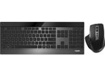 Rapoo 9900M - Set Tastiera E Mouse - Senza Fili - 2,4 Ghz, Bluetooth 4.0, Bluetooth 3.0 - Olandese - Nero