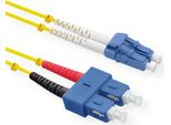 Cavo In Fibra Ottica Roline Duplex, Monomodale 9/125µM OS2, Lc/Sc, Giallo, 2 M