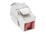 Inline® 76202R Presa RJ45 Keystone Inline® / Inserto Lsa, Snap-In, Cat.6A, Con Protezione Antipolvere Rosso