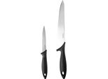 Fiskars Essential Chef's Set Di 2 Coltelli - Spelucchino 11 Cm Coltello Da Cucina 21 Cm 1023783