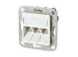 Metz Connect C6Amodul 3 Porte 180°M Scatola Da Incasso, Bianco Puro RAL9010