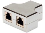 Digitus Professional AT-AG 2X8/8 Cat 5E Accoppiamento Modulare, Schermato 2X RJ45 A 1X RJ45, Accoppiamento Triplo