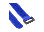 Inline® 59945Z Anelli In Velcro Inline® 20X400 Mm, 10 Pezzi, Blu