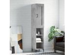 Maison Exclusive - Credenza Alta Grigio Cemento 34,5X34X180 Cm Materiale Ligneo