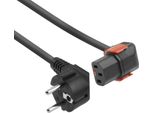 Act AK5256 Cavo Di Alimentazione Nero 2 M Accoppiatore CEE7/7 C13 (AK5256)