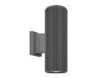 Applique, Metallo Grigio, IP54, Attacco E27, H 26Cm