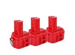 Batteria Ricaricabile Ni-Mh Per Makita, Capacità 4000Mah, Compatibile Con PA12, 3 Pezzi