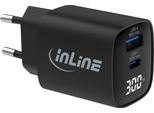 Alimentatore Inline® Usb Pd, Caricatore Gan, 2 Porte, USB-C + USB-A, 30W, Con Display