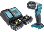 Makita Dml 808 Sf Lampada Portatile A Batteria 14,4 / 18 V 190 Lm Led + 2X Batteria Ricaricabile 3,0 Ah + Caricatore