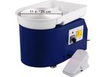 Tornio Elettrico, Potenza 350W, Piatto Girevole Da 11 Pollici, Velocità 0-300 Rpm, Blu