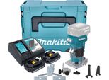 Fresatrice Per Bordi A Batteria Makita Drt 52 Ryj 18 V 6 Mm Senza Spazzole + 2X Batteria 1,5 Ah + Caricabatterie + Makpac
