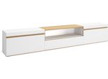 Mobile Tv Soggiorno, 260X35X45Cm, Mobile Soggiorno, Bianco E Rovere Soft
