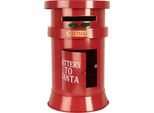 Clayre & Eef Decorazione Natalizia Cassetta Delle Lettere Ø 24X38 Cm Metallo Rosso