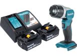 Makita Dml 808 Rt Lampada Portatile A Batteria 14,4 / 18 V 190 Lm Led + 2X Batteria Ricaricabile 5,0 Ah + Caricatore