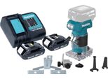 Fresatrice Per Bordi A Batteria Makita Drt 52 Sy 18 V 6 Mm Senza Spazzole + 2X Batteria 1,5 Ah + Caricabatterie