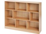 Libreria, Design A 9 Scomparti, Elegante Superficie In Legno, Marrone Piccolo