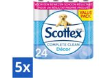 Carta Igienica Scottex - 2 Veli - 24 Rotoli - Confezione Risparmio - 5 Pezzi