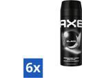 Ax Deodorante Spray Per Il Corpo Nero 150 Ml - Confezione Risparmio - 6 Pezzi