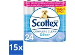 Carta Igienica Scottex - 2 Veli - 24 Rotoli - Confezione Risparmio - 15 Pezzi