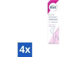 Veet Crema Depilatoria Pure Normal Skin 100 Ml - Confezione Risparmio - 4 Pezzi