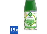 Air Wick Freshmatic Flacone Spray Automatico Ricarica Gelsomino & Fiori Bianchi 250 Ml - Confezione Risparmio - 15 Pezzi