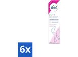 Veet Crema Depilatoria Pure Normal Skin 100 Ml - Confezione Risparmio - 6 Pezzi