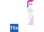 Veet Crema Depilatoria Pure Normal Skin 100 Ml - Confezione Risparmio - 15 Pezzi