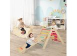 Triangolo Di Arrampicata 7 In 1 Con Scivolo, Triangolo Di Arrampicata Per Bambini Dai 3 Anni, Colorato