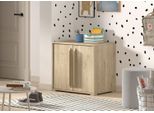 Vipack - Comò Sam Con 2 Ante, Finitura Melanzana Rovere
