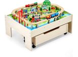 Set Da Tavolo Ferroviario 3 In 1 Tavolo Attività 100 Pezzi - Playset Per Bambini A Partire Dai 3 Anni Di Età