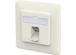 Metz Connect E-DAT C6A Presa Idc, 1 Porta, Montaggio A Incasso, Bianco Puro