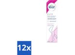 Veet Crema Depilatoria Pure Normal Skin 100 Ml - Confezione Risparmio - 12 Pezzi