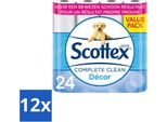 Carta Igienica Scottex - 2 Veli - 24 Rotoli - Confezione Risparmio - 12 Pezzi