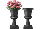 Vevor Fusi Da Fiori In Plastica, 40X67 Cm, Confezione Da 2, Fioriera. Fioriera, Ciotola Per Piante, Vasi Da Fiori Neri, Per Veranda, Matrimonio, Festa, Casa, Palcoscenico, Balcone, Terrazza