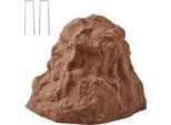 Succebuy Copertura In Poliresina, Pietra Artificiale Per Esterni, Aspetto Realistico Della Pietra, Ideale Per Paesaggi Da Giardino, Decorazione, Copertura Per Trasformatori, Marrone, Dimensione S