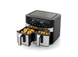 Costway Friggitrice Ad Aria Calda 2100W 2 Camere, Airfryer 8,5L Con Finestra Di Visualizzazione, Sync Cook & Match Finish, Touchscreen E Aria Calda A 360° Lavabile In Lavastoviglie
