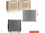 Frankberg 1X Condensatore Climatizzatore + 1X Radiatore Radiatore Acqua Radiatore Motore Per Mercedes-Benz Classe G W463 3.0L 3.2L